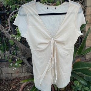 90’s Vibes Mesh Top Nude Size Small